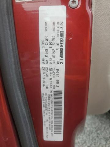 2C4RC1BG0DR657567 - 2013 CHRYSLER TOWN & COU TOURING 红色 照片 13