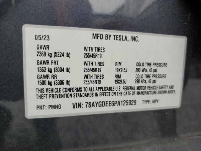 7SAYGDEE6PA125929 - 2023 TESLA MODEL Y 灰色 照片 14
