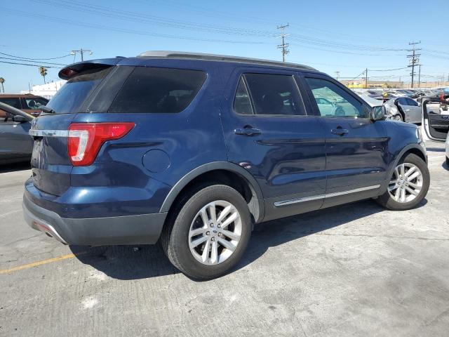 1FM5K7D85HGD17053 - 2017 FORD EXPLORER XLT BLUE photo 3
