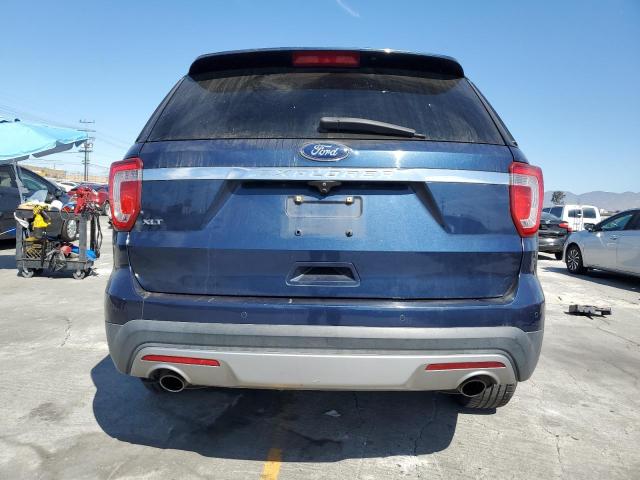 1FM5K7D85HGD17053 - 2017 FORD EXPLORER XLT BLUE photo 6