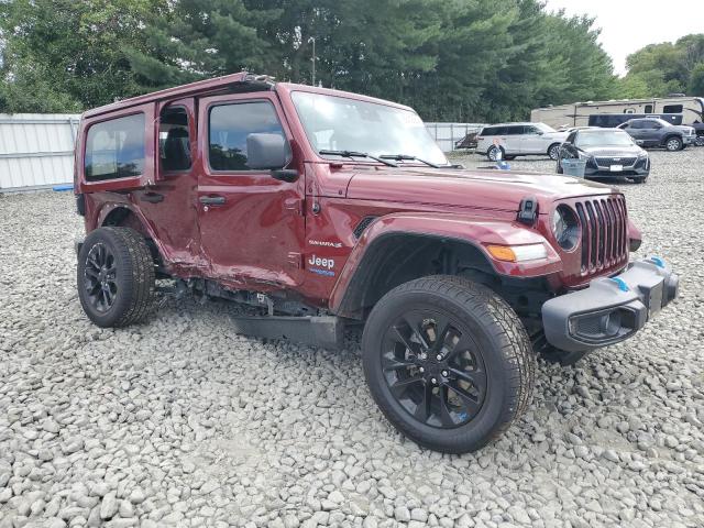 1C4JJXP64NW124510 - 2022 JEEP WRANGLER U SAHARA 4XE RED photo 4