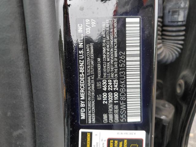 55SWF8DB6KU315262 - 2019 MERCEDES-BENZ C 300 Siyah fotoğraf 12