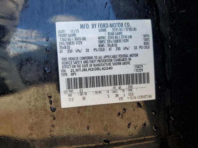 2LMTJ8LR2GBL42240 - 2016 LINCOLN MKX RESERVE BLACK photo 12