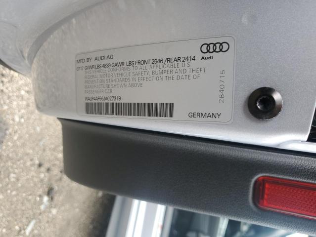 WAUP4AF56JA027319 - 2018 AUDI S5 PREMIUM PLUS Silber Foto 12