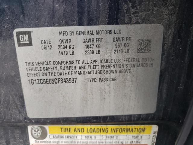 1G1ZC5E05CF343997 - 2012 CHEVROLET MALIBU 1LT BLUE photo 12