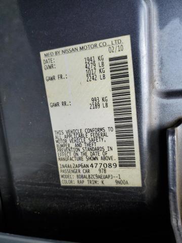 1N4AL2AP6AN477089 - 2010 NISSAN ALTIMA BASE ლურჯი ფოტო 13