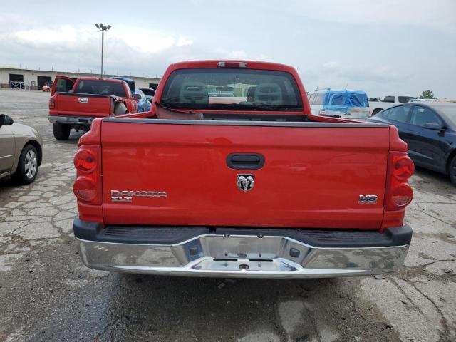 1D7HE48N96S504464 - 2006 DODGE DAKOTA QUAD SLT RED photo 6
