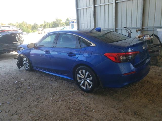 2HGFE2F27NH510494 - 2022 HONDA CIVIC LX BLUE photo 2