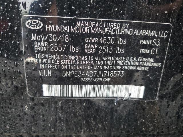 5NPE34AB7JH718573 - 2018 HYUNDAI SONATA SPORT BLACK photo 12