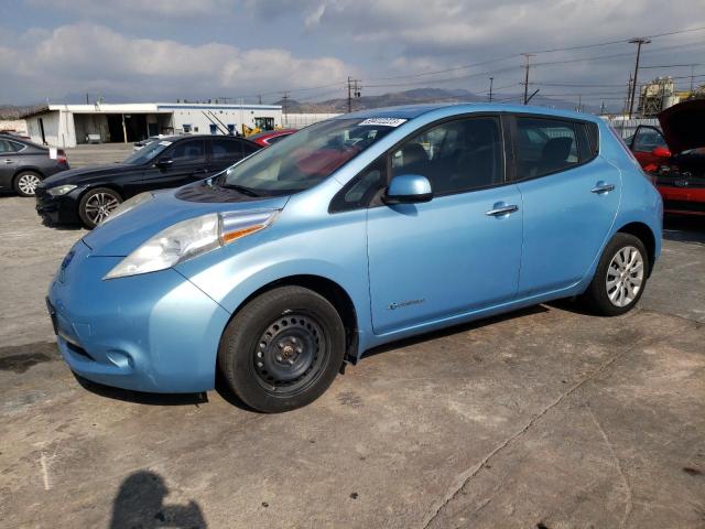 1N4AZ0CP1FC320508 - 2015 NISSAN LEAF S BLUE photo 1