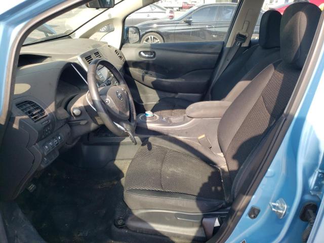 1N4AZ0CP1FC320508 - 2015 NISSAN LEAF S BLUE photo 7