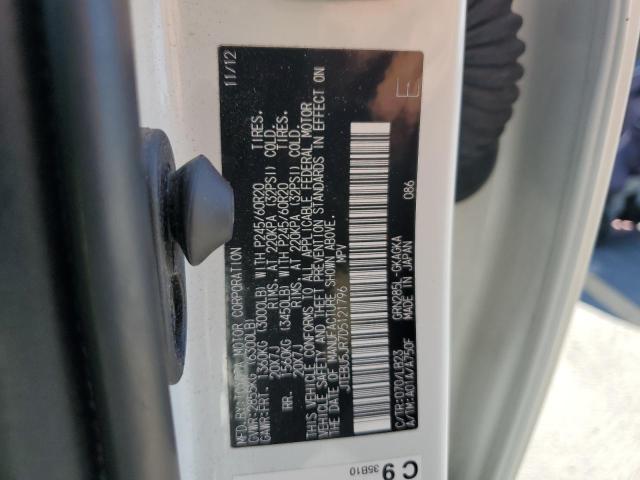 JTEBU5JR7D5121796 - 2013 TOYOTA 4RUNNER SR5 أبيض صورة 13