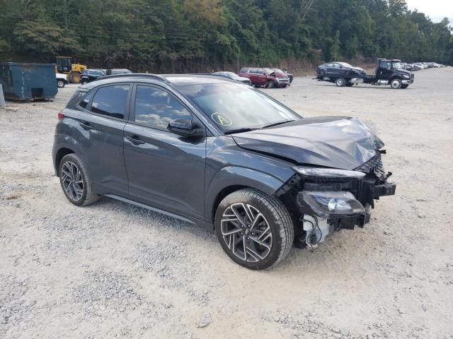 KM8K33A33NU791128 - 2022 HYUNDAI KONA N LINE GRAY photo 4