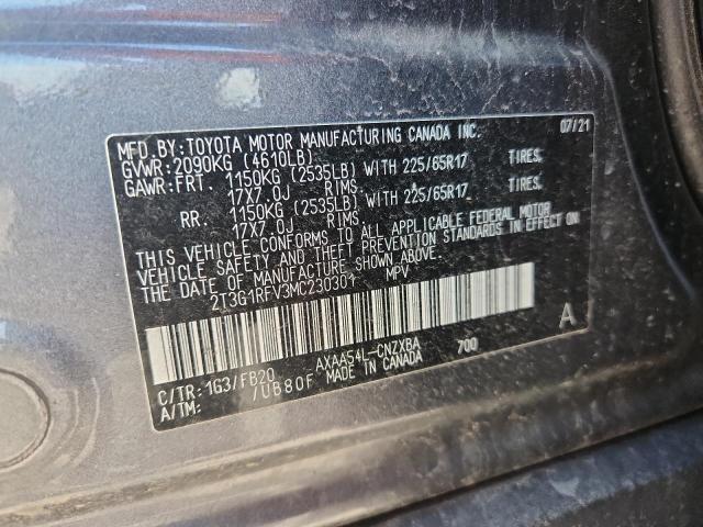 2T3G1RFV3MC230301 - 2021 TOYOTA RAV4 LE CHARCOAL photo 13