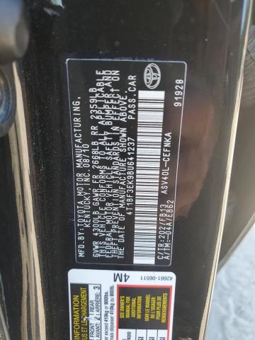 4T1BF3EK9BU641237 - 2011 TOYOTA CAMRY BASE BLACK photo 12