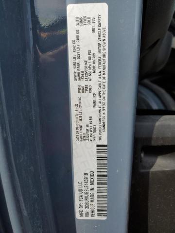 3C6URVJG9LE143919 - 2020 RAM PROMASTER 3500 HIGH ნაცრისფერი ფოტო 13