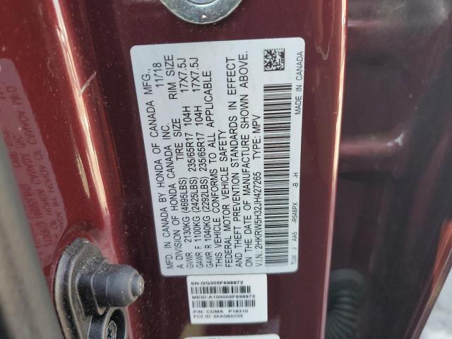 2HKRW5H32JH427265 - 2018 HONDA CR-V LX Bordeaux photo 13