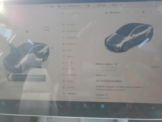 7SAYGDEE4PA098083 - 2023 TESLA MODEL Y أسود صورة 9