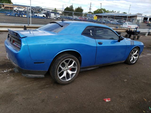 2C3CDZBG7FH861250 - 2015 DODGE CHALLENGER SXT PLUS BLUE photo 3