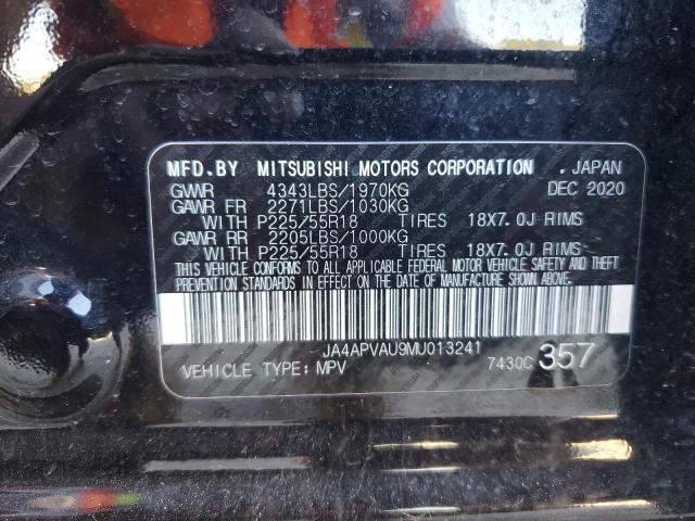 JA4APVAU9MU013241 - 2021 MITSUBISHI OUTLANDER SE BLACK photo 14