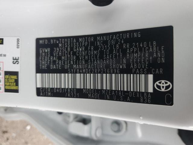 5YFB4MDE2RP216896 - 2024 TOYOTA COROLLA LE 白色 照片 13