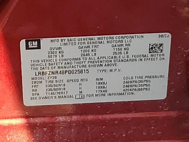 LRBFZNR48PD025815 - 2023 BUICK ENVISION ESSENCE RED photo 12