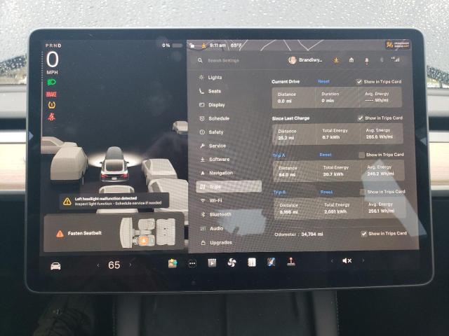 5YJ3E1EB3MF059436 - 2021 TESLA MODEL 3 ნაცრისფერი ფოტო 9