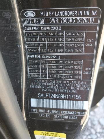 SALFT24N89H117156 - 2009 LAND ROVER LR2 HSE TECHNOLOGY BLACK photo 12