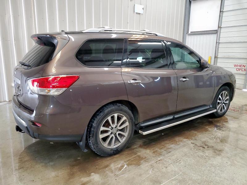 5N1AR2MN5FC653292 - 2015 NISSAN PATHFINDER S BROWN photo 3