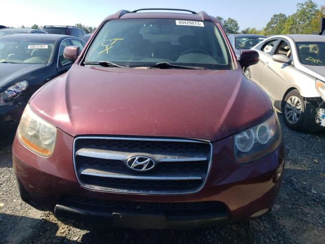 5NMSH73E27H059062 - 2007 HYUNDAI SANTA FE SE BURGUNDY photo 5