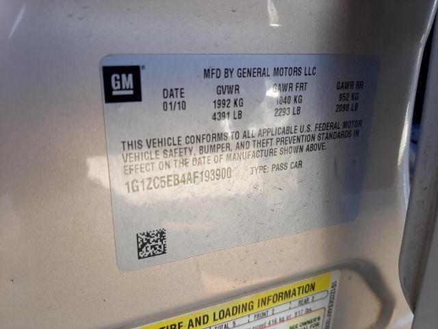 1G1ZC5EB4AF193900 - 2010 CHEVROLET MALIBU 1LT 棕色 照片 12