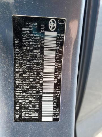 5YFEPMAE5MP193762 - 2021 TOYOTA COROLLA LE Көк фото 12