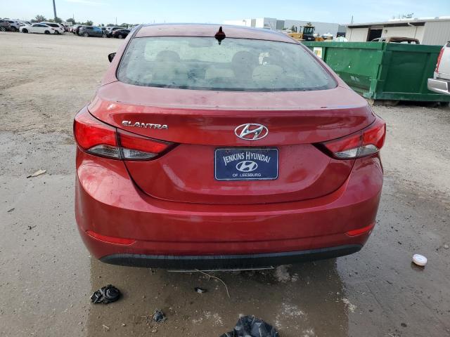 5NPDH4AE4GH763809 - 2016 HYUNDAI ELANTRA SE RED photo 6