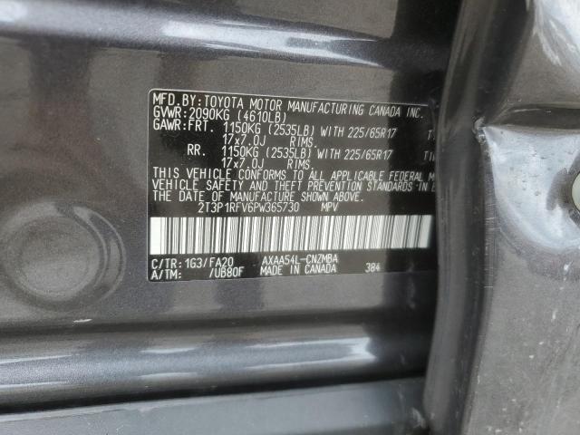 2T3P1RFV6PW365730 - 2023 TOYOTA RAV4 XLE GRAY photo 13