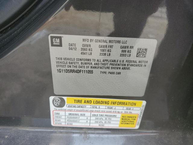 1G11D5RR4DF111055 - 2013 CHEVROLET MALIBU 1LT 石墨色 照片 12