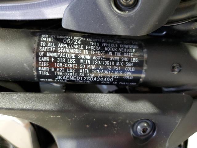 JKAENED12SDA34490 - 2025 KAWASAKI EN650 D CHARCOAL photo 9