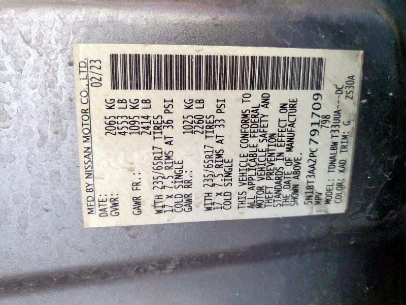 5N1BT3AA2PC791709 - 2023 NISSAN ROGUE S GRAY photo 14