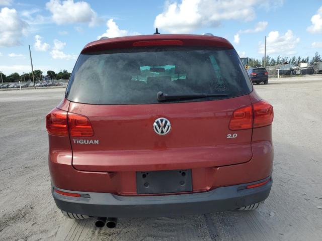 WVGAV7AX6FW113348 - 2015 VOLKSWAGEN TIGUAN S MAROON photo 6
