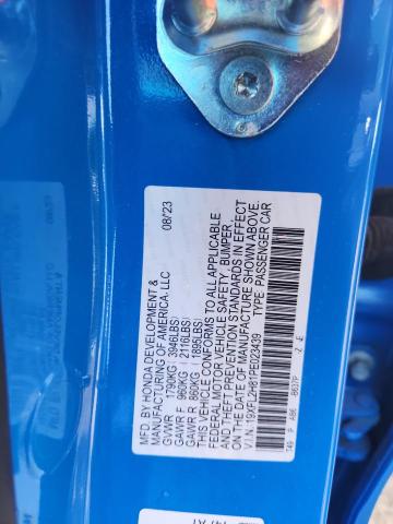 19XFL2H81PE023439 - 2023 HONDA CIVIC SPORT ლურჯი ფოტო 12