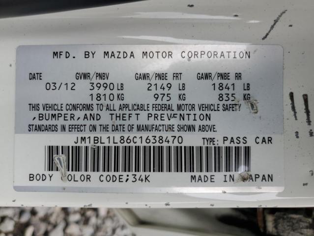 JM1BL1L86C1638470 - 2012 MAZDA 3 I WHITE photo 13