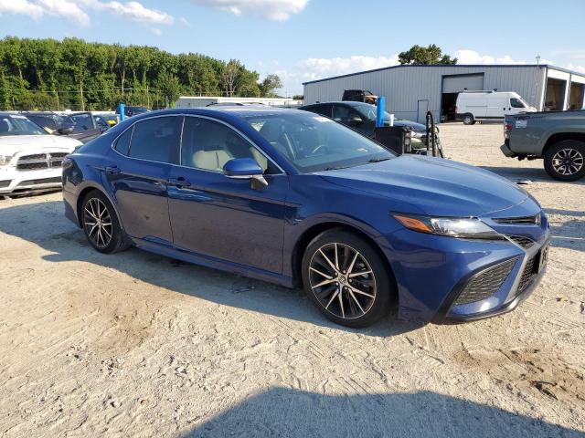 4T1T11AK8RU201596 - 2024 TOYOTA CAMRY SE NIGHT SHADE BLUE photo 4