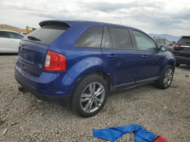 2FMDK4JC0DBA48643 - 2013 FORD EDGE SEL BLUE photo 3