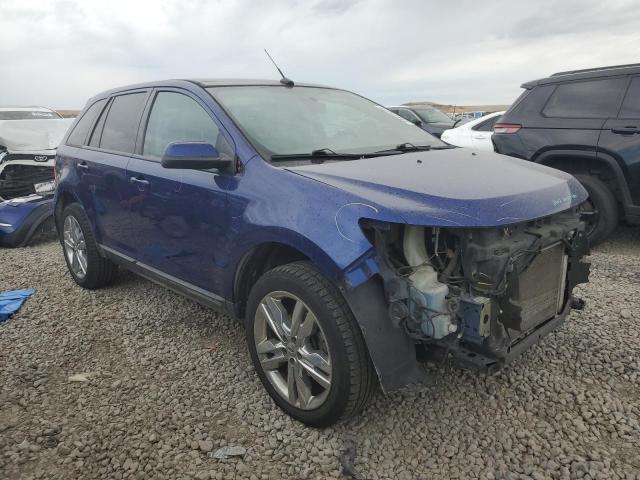 2FMDK4JC0DBA48643 - 2013 FORD EDGE SEL BLUE photo 4