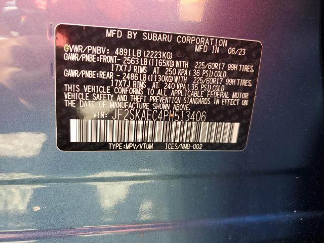 JF2SKAEC4PH513406 - 2023 SUBARU FORESTER PREMIUM Կապույտ լուսանկար 13