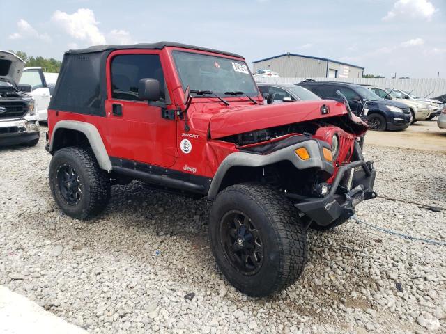 1J4FA49S14P747441 - 2004 JEEP WRANGLER / SPORT RED photo 4