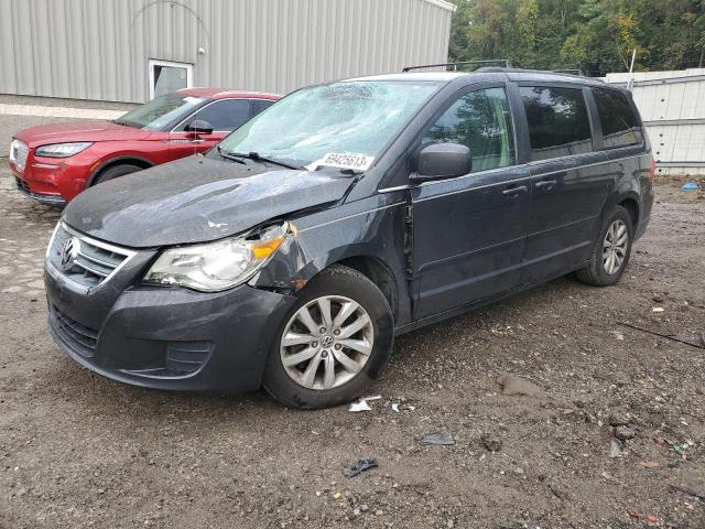 2C4RVABG7CR355377 - 2012 VOLKSWAGEN ROUTAN SE BLACK photo 1