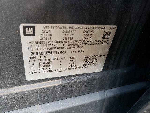 2GNAXREV4J6129691 - 2018 CHEVROLET EQUINOX LS GRAY photo 13