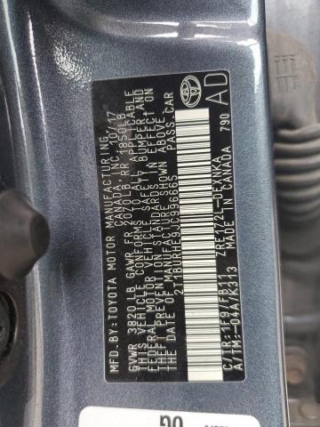 2T1BURHE9JC996665 - 2018 TOYOTA COROLLA L 灰色 照片 12