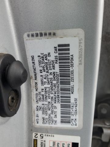 1NXBR32EX6Z592027 - 2006 TOYOTA COROLLA CE SILVER photo 12