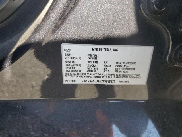 7SAYGAEE2RF098877 - 2024 TESLA MODEL Y 石墨色 照片 14